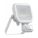 Ledvance Proiettore LED Aluminium Bianca 8W 1100lm 100D - 830 Luce Calda -  | IP65 - Sensore Di Movimento E Luce - Simmetrico