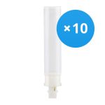 Confezione Multipack 10x Ledvance Dulux-D LED 9W - 830 Luce Calda -  | 2-Pin - Sostitutiva 26W