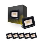 Confezione Multipack 6x Bright Choice Proiettore LED 20W 2000lm 100D - 840 Bianco Freddo | IP66 - Simmetrico