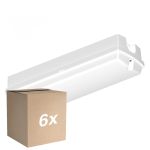 Confezione Multipack 6x Ledvance Bulkhead LED Compact Bianca 9W 840lm - 830 Luce Calda -  | 356x115mm - IP65 - Sensore Di Movimento E Luce