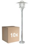 Confezione Multipack 10x Nordlux Agger Lampada a piedistallo Metallo Brushed Aluminium | Adatto per 1x E27 