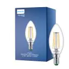 Philips Master Ultra Efficient LED E14 Candela Filamento Chiara 2.3W 485lm - 827 Bianco Molto Caldo | Sostitutiva 40W