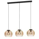 Eglo Luce Pendente Venezuela Nero, Oro | Adatto per 3x E27