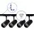 Bright Choice Set completo 1-Fase Rail L 1,5 x 2 Metro Bianca | incl. 8x Faretti + GU10 2700K 3W Dimmerabile + Tappo Di Chiusura, Connettore di Alimentazione e L -Connettore 