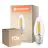 Confezione Multipack 10x Ledvance Classic LED E27 Candela Filamento Chiara 3.4W 470lm - 827 Bianco Molto Caldo | Dimmerabile - Sostitutiva 40W