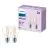 Confezione Multipack 2x Philips Bulbo LED E27 Pera Filamento Chiara 7W 850lm - 840 Bianco Freddo