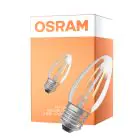 Osram Classic LED E27 Candela Filamento Chiara 4.8W 470lm - 827 Bianco Molto Caldo | Dimmerabile - Sostitutiva 40W
