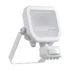 Ledvance Proiettore LED Aluminium Bianca 8W 1100lm 100D - 830 Luce Calda -  | IP65 - Sensore Di Movimento E Luce - Simmetrico