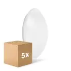 Confezione Multipack 5x Ledvance Surface Circolare 350 Bianca 18W 1440lm - 840 Bianco Freddo | IP44 - Sostitutiva 2x18W