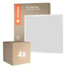 Confezione Multipack 4x Ledvance Pannello a LED Compatto Aluminium Bianca 33W 3630lm - 830 Luce Calda | 60x60cm - UGR < 19