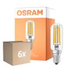 Confezione Multipack 6x Osram LED Special E14 Tubular Bulbo T26 Filamento Chiara 4.8W 470lm - 827 Bianco Molto Caldo | Dimmerabile - Sostitutiva 40W