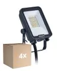Confezione Multipack 4x Philips Proiettore LED Ledinaire BVP167 10W 1200lm 110D - 830-840-865 CCT | IP65 - Simmetrico