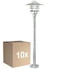 Confezione Multipack 10x Nordlux Agger Lampada a piedistallo Metallo Brushed Aluminium | Adatto per 1x E27 